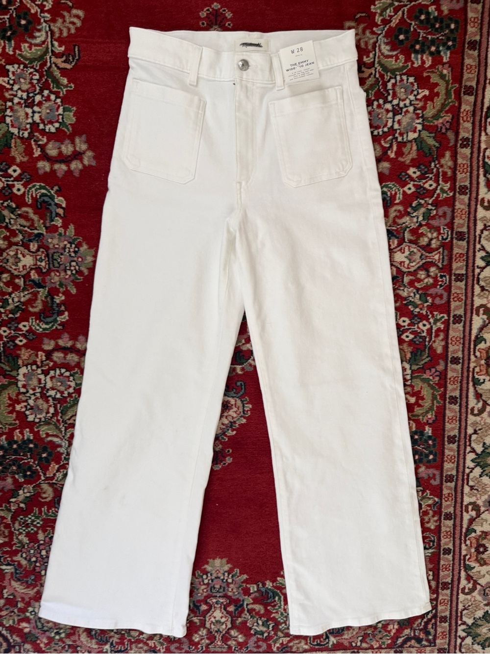 Madewell Emmy White Wide-Leg High-Rise Jeans